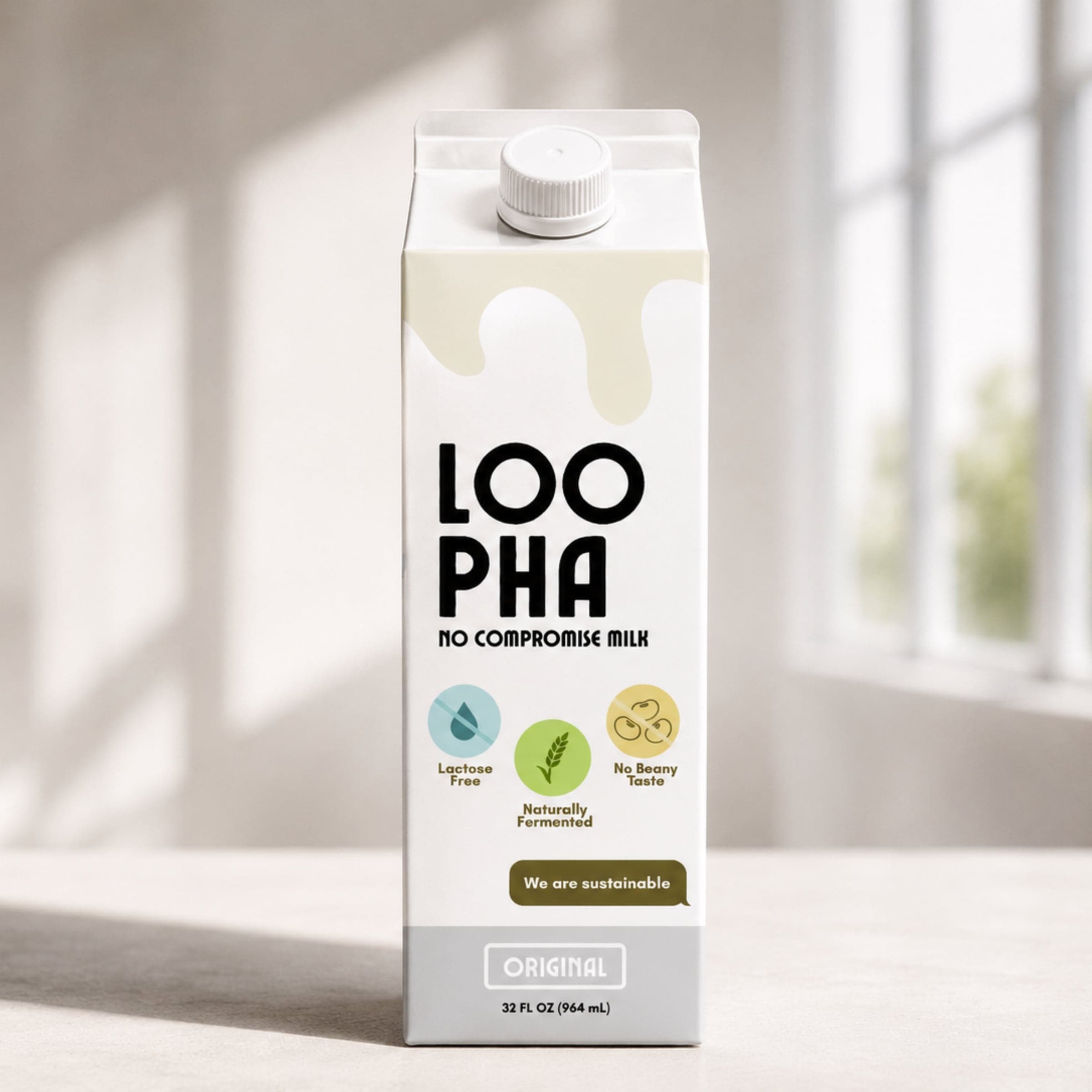 Loopha Milk 964mL plant-milk carton